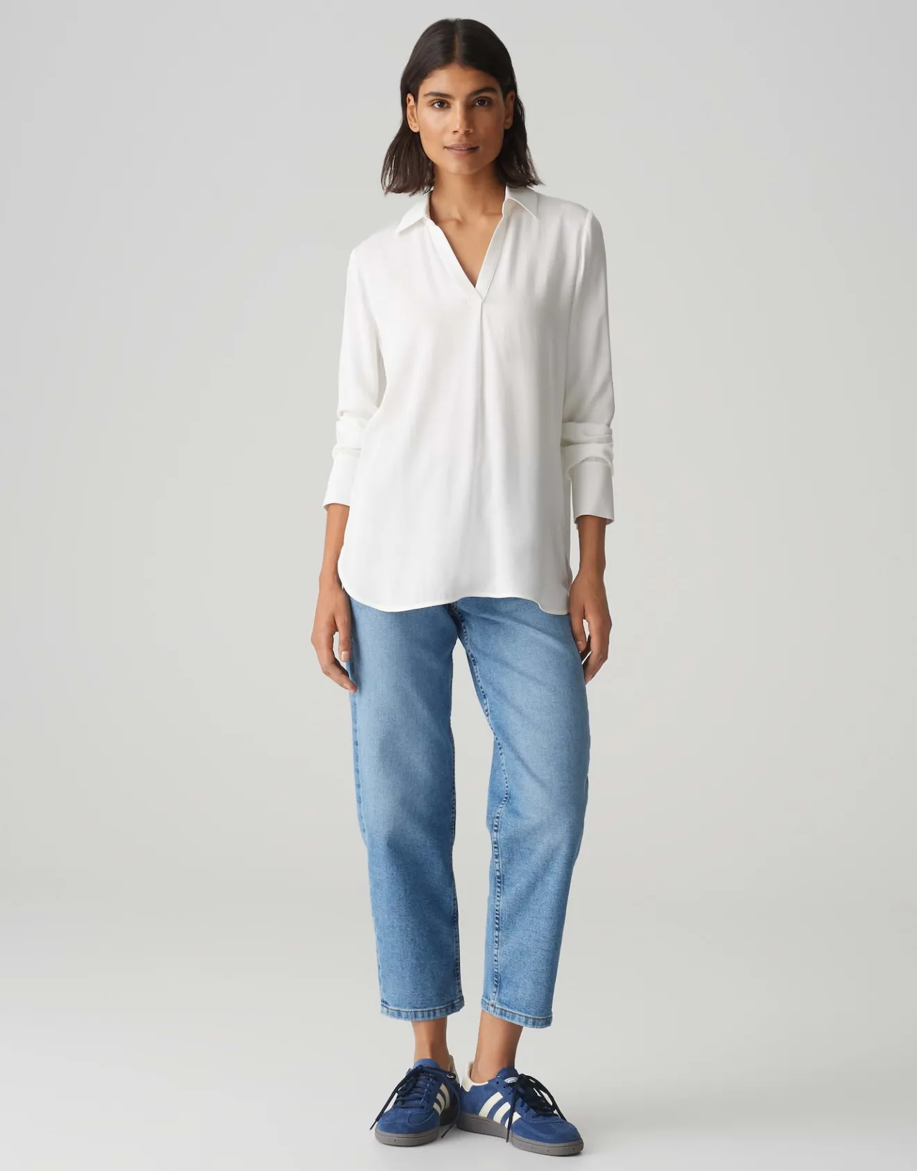 Online Basicbluse FANGI Regular aus fließender Viskose Blusen