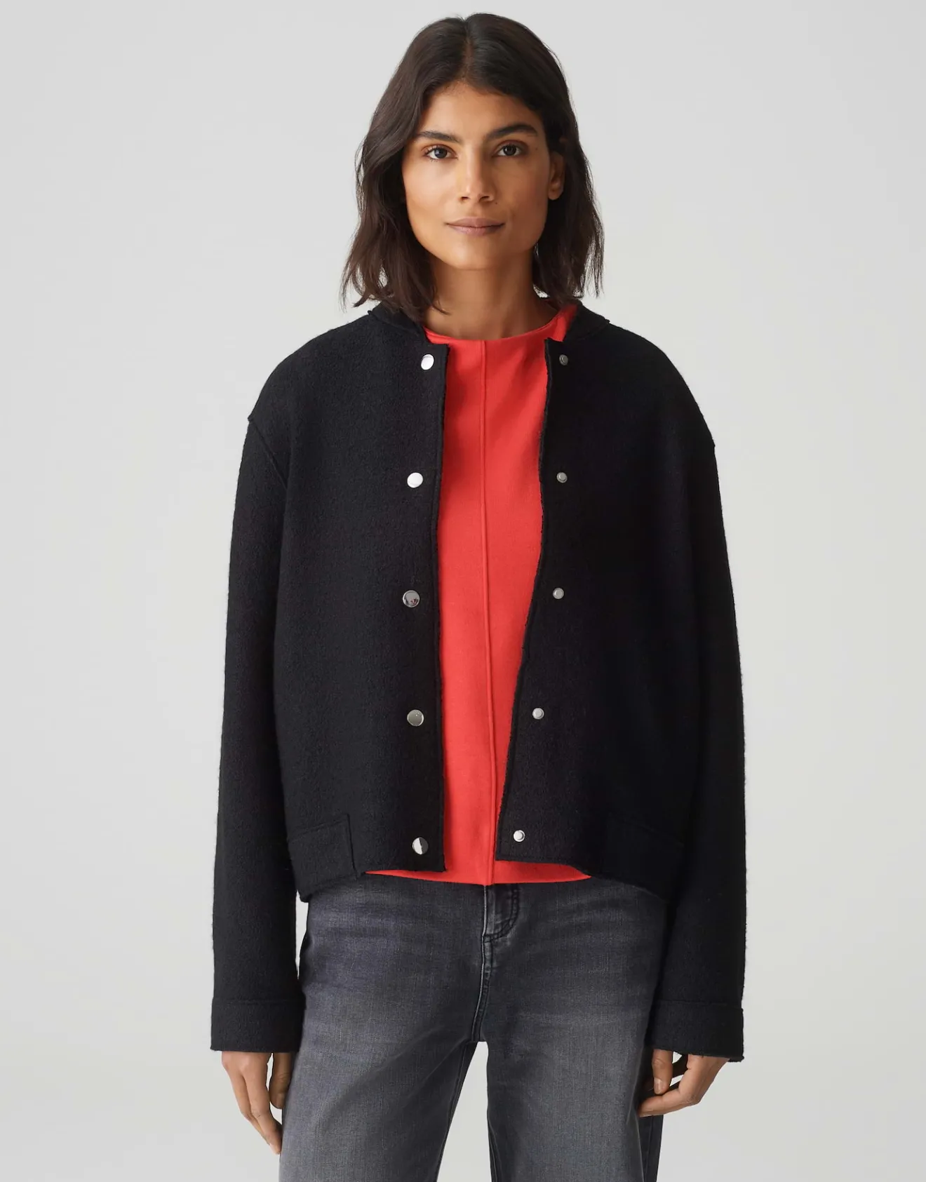 New Bomberjacke HOSANA Regular aus wärmendem Woll Mix Jacken & Mäntel