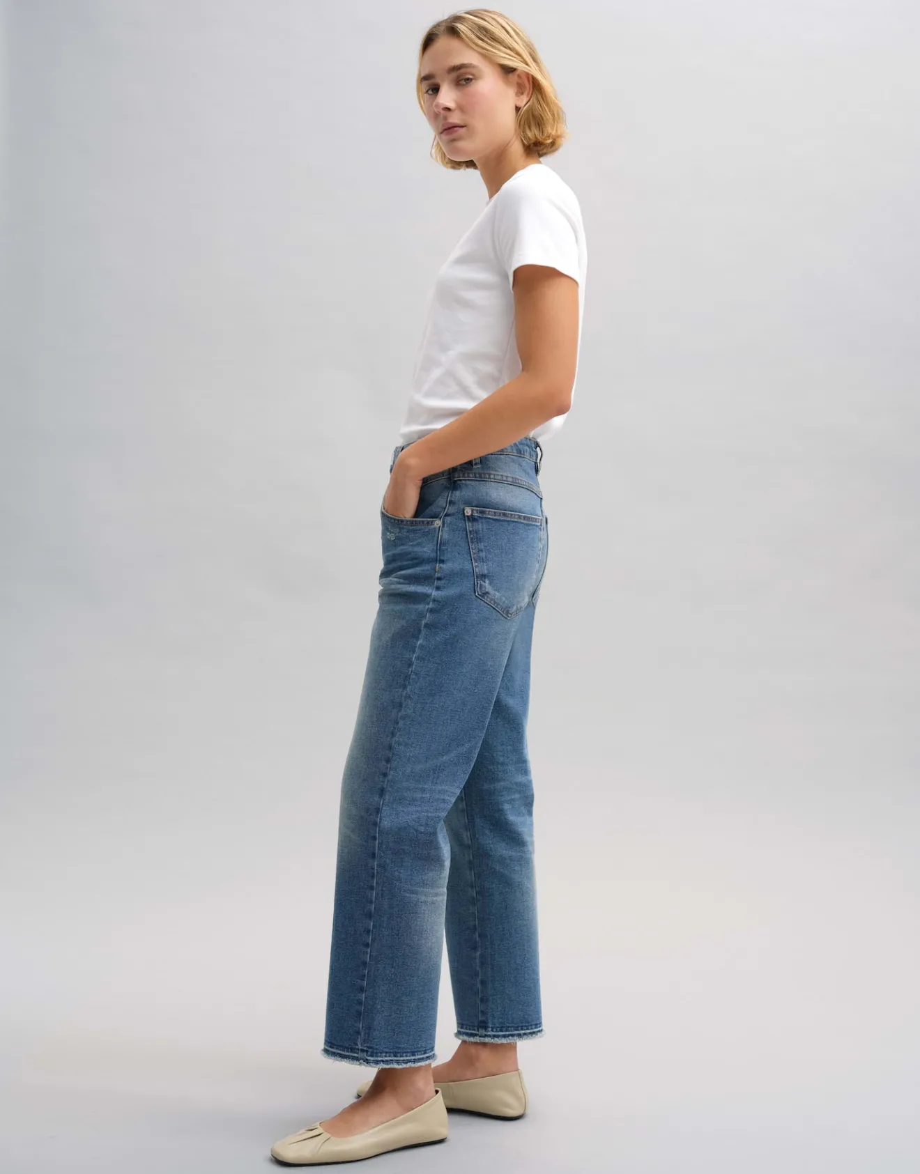 Discount Boyfriend Jeans LANI TWIST Mid Rise aus BCI Cotton Mix Jeans