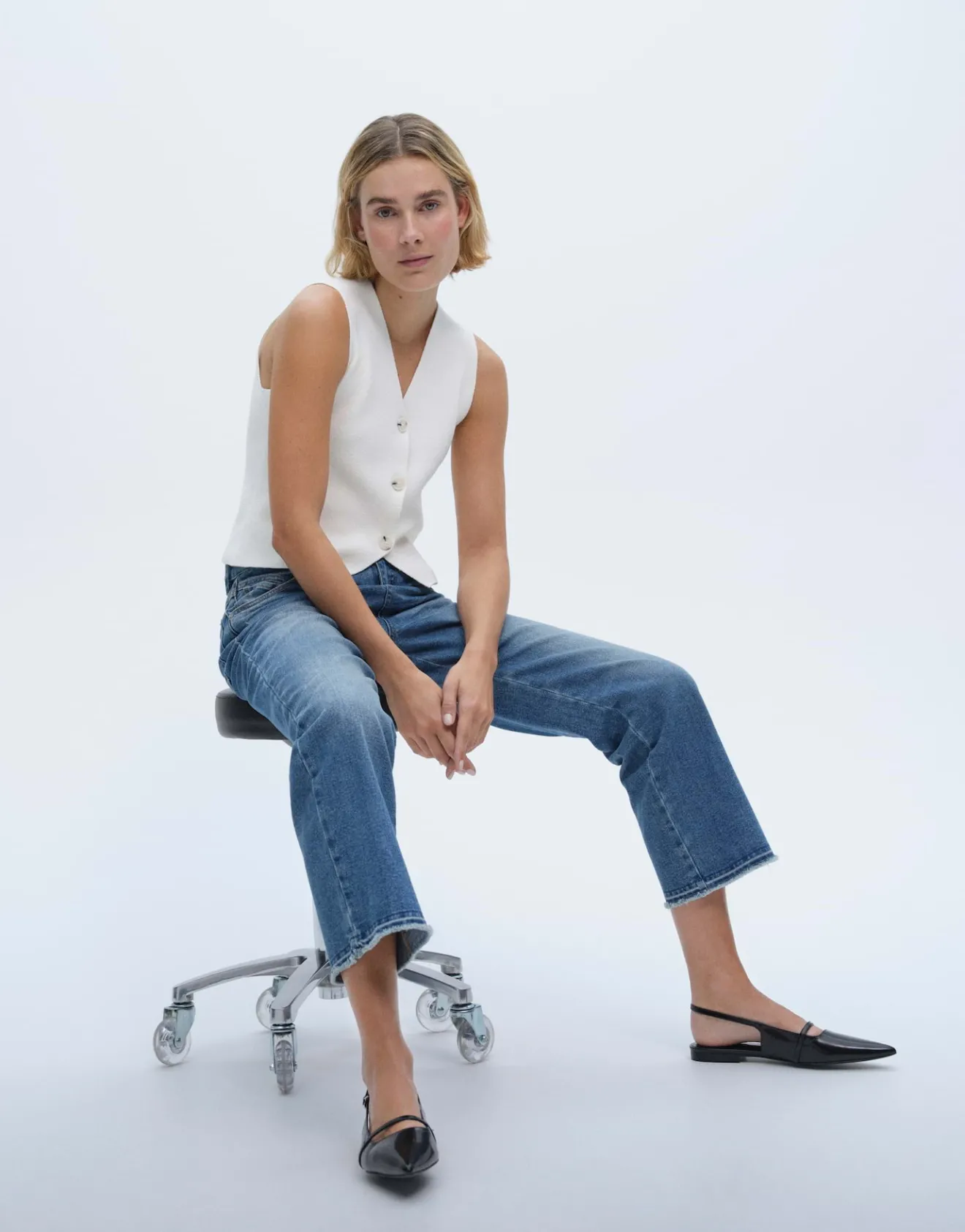 Discount Boyfriend Jeans LANI TWIST Mid Rise aus BCI Cotton Mix Jeans