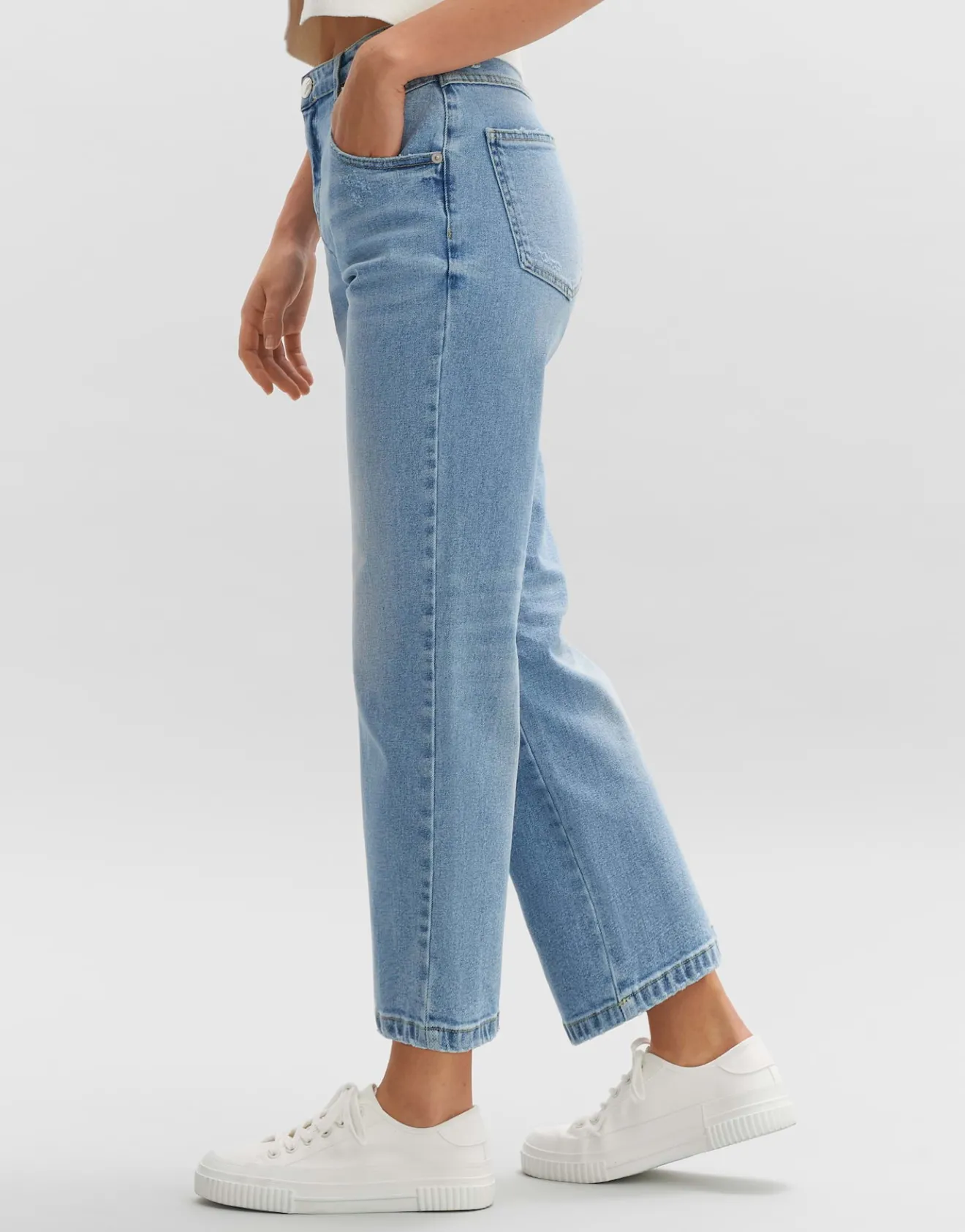 Discount Boyfriend Jeans LANI TWIST Mid Rise aus BCI Cotton Mix Jeans