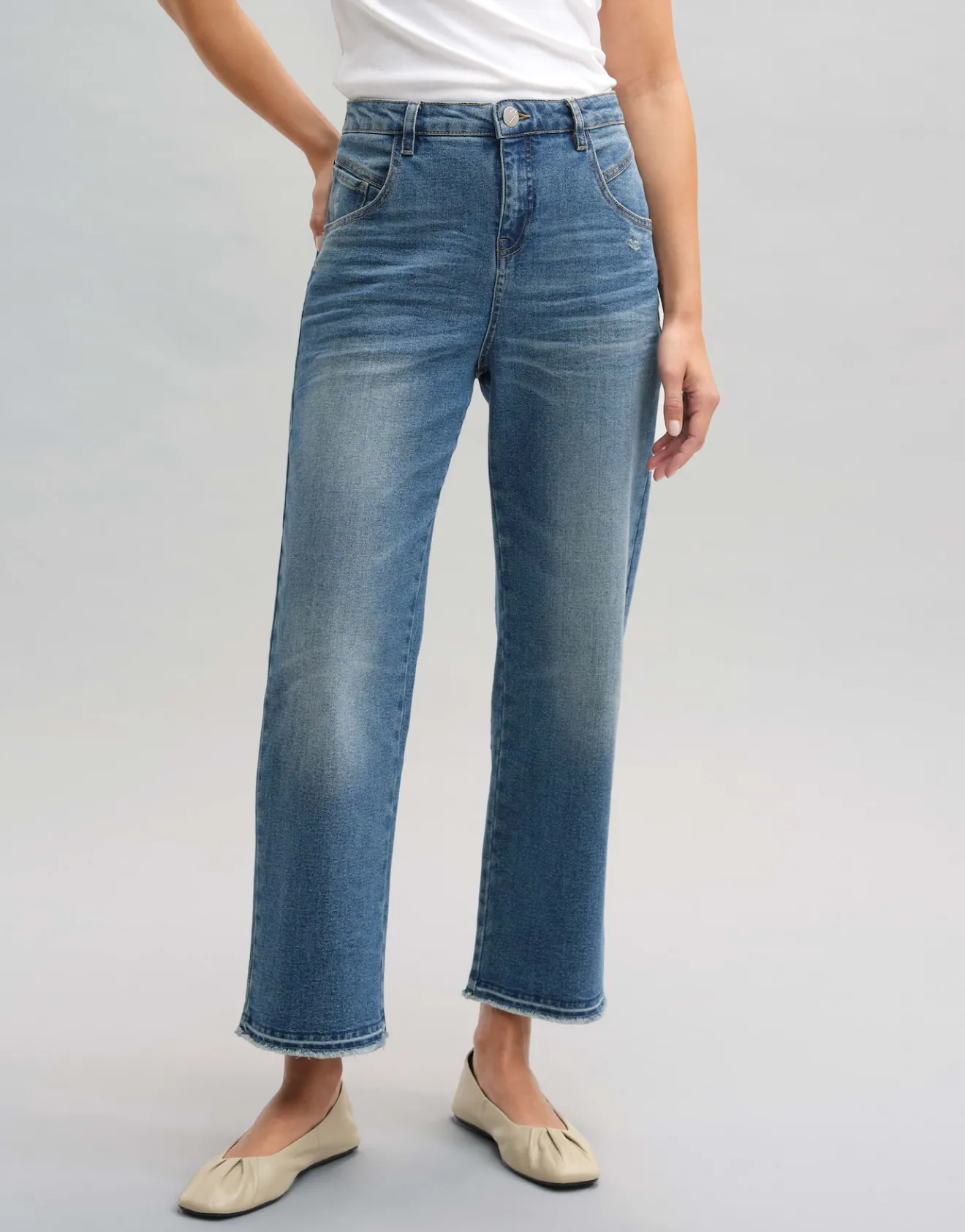 Discount Boyfriend Jeans LANI TWIST Mid Rise aus BCI Cotton Mix Jeans