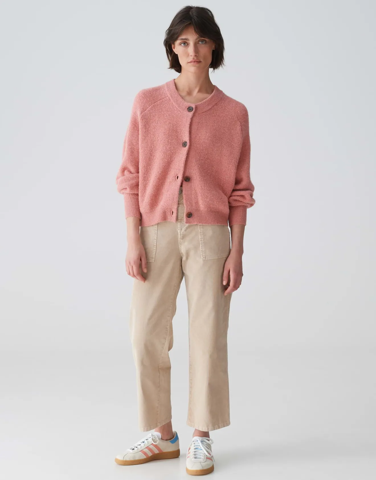 New Cardigan DORTY Boxy Fit aus Woll-Alpaka-Mix Strick