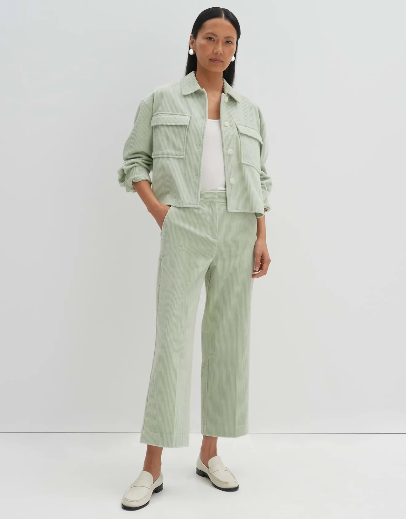 Cheap Cordhose CISILIA CORDUROY Relaxed mit Bügelfalte Hosen