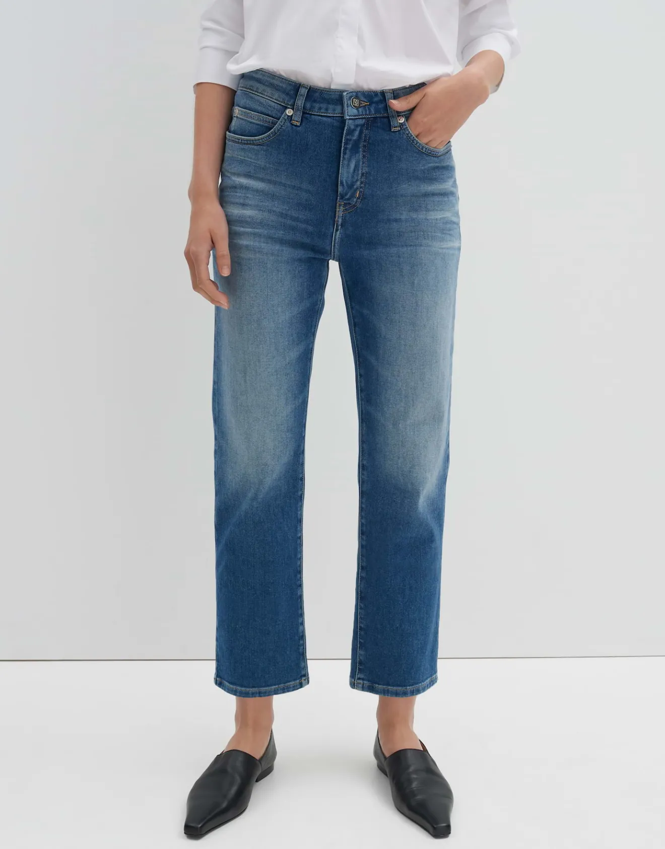 Store Cropped Relaxed Jeans CORAH ICONIC Mid Rise aus nachhaltigem Baumwoll Mix Jeans