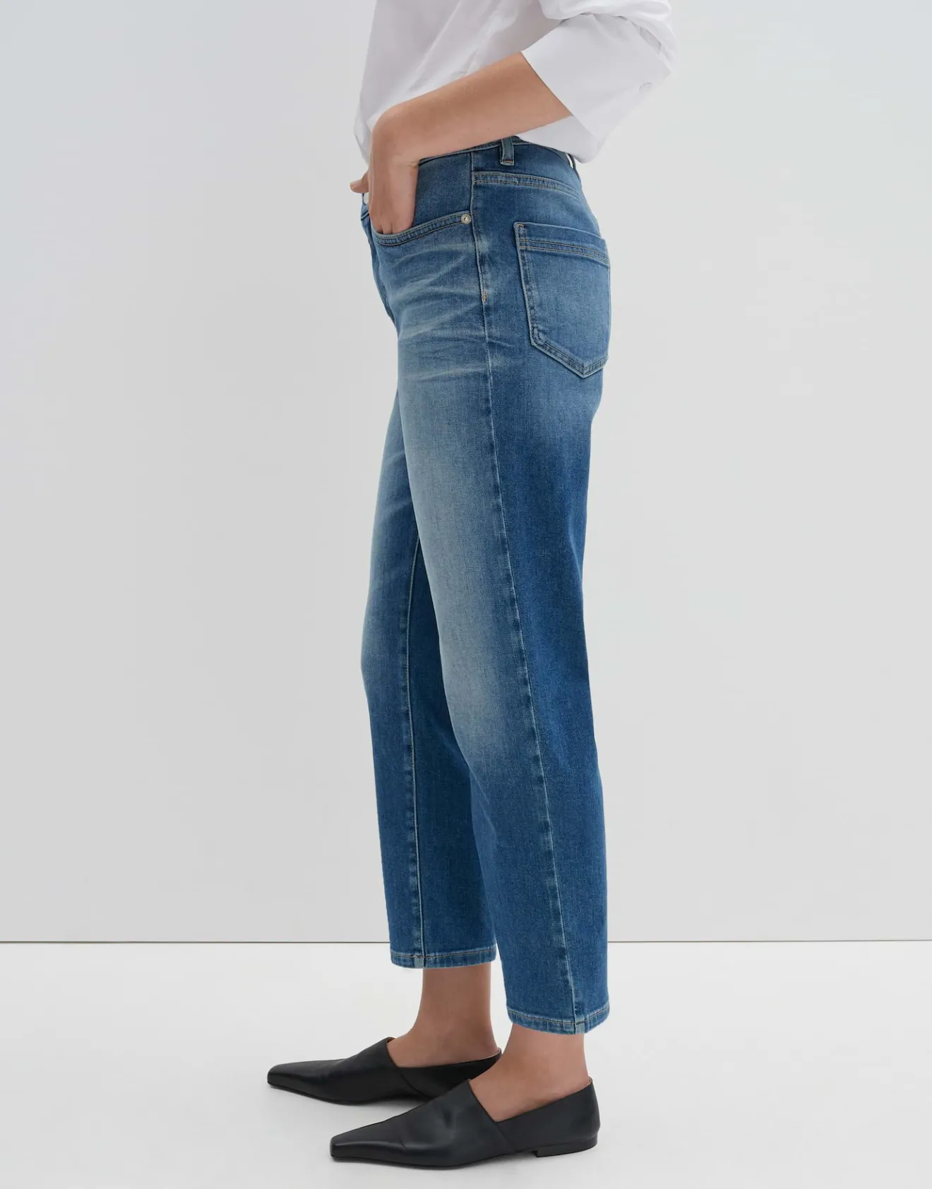 Store Cropped Relaxed Jeans CORAH ICONIC Mid Rise aus nachhaltigem Baumwoll Mix Jeans