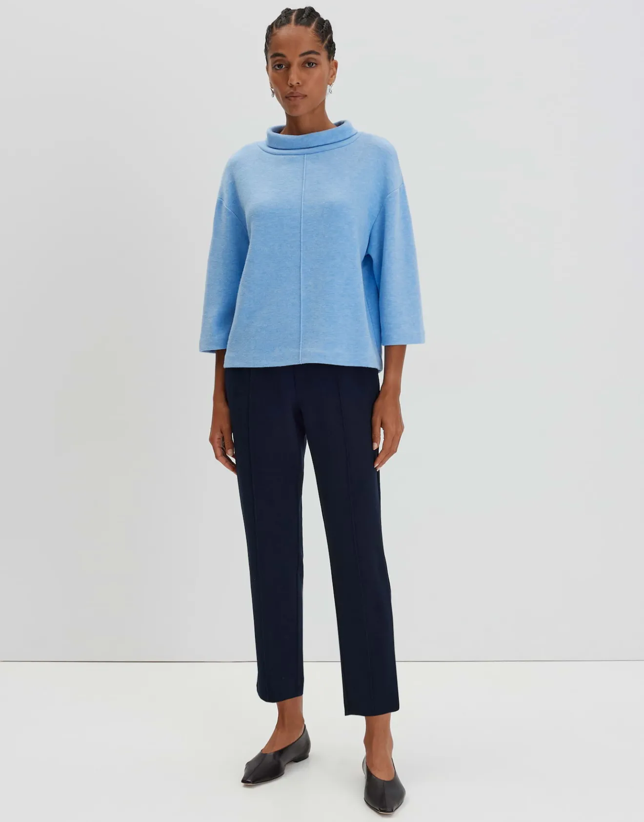 Hot Cropped Sweater ULEXI Loose aus weichem Jersey Sweat
