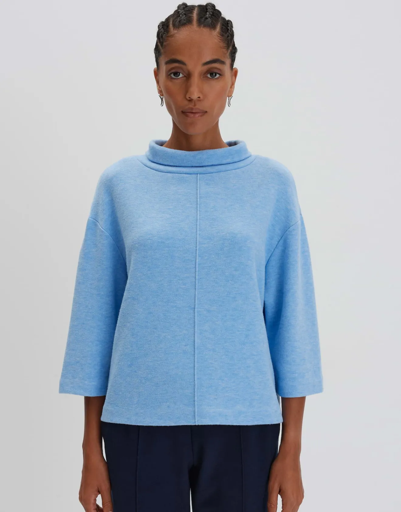 Hot Cropped Sweater ULEXI Loose aus weichem Jersey Sweat