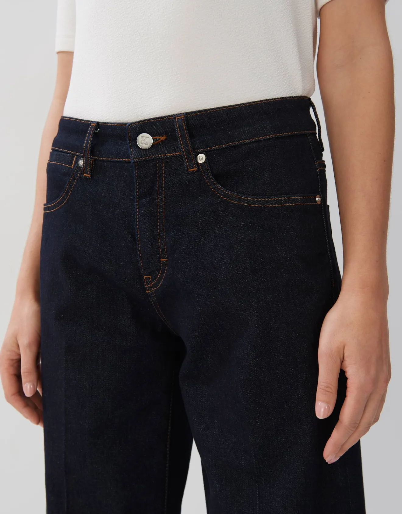 Discount Cropped Wide Jeans CELLMA TURN UP Mid Rise aus BCI Cotton Mix Jeans