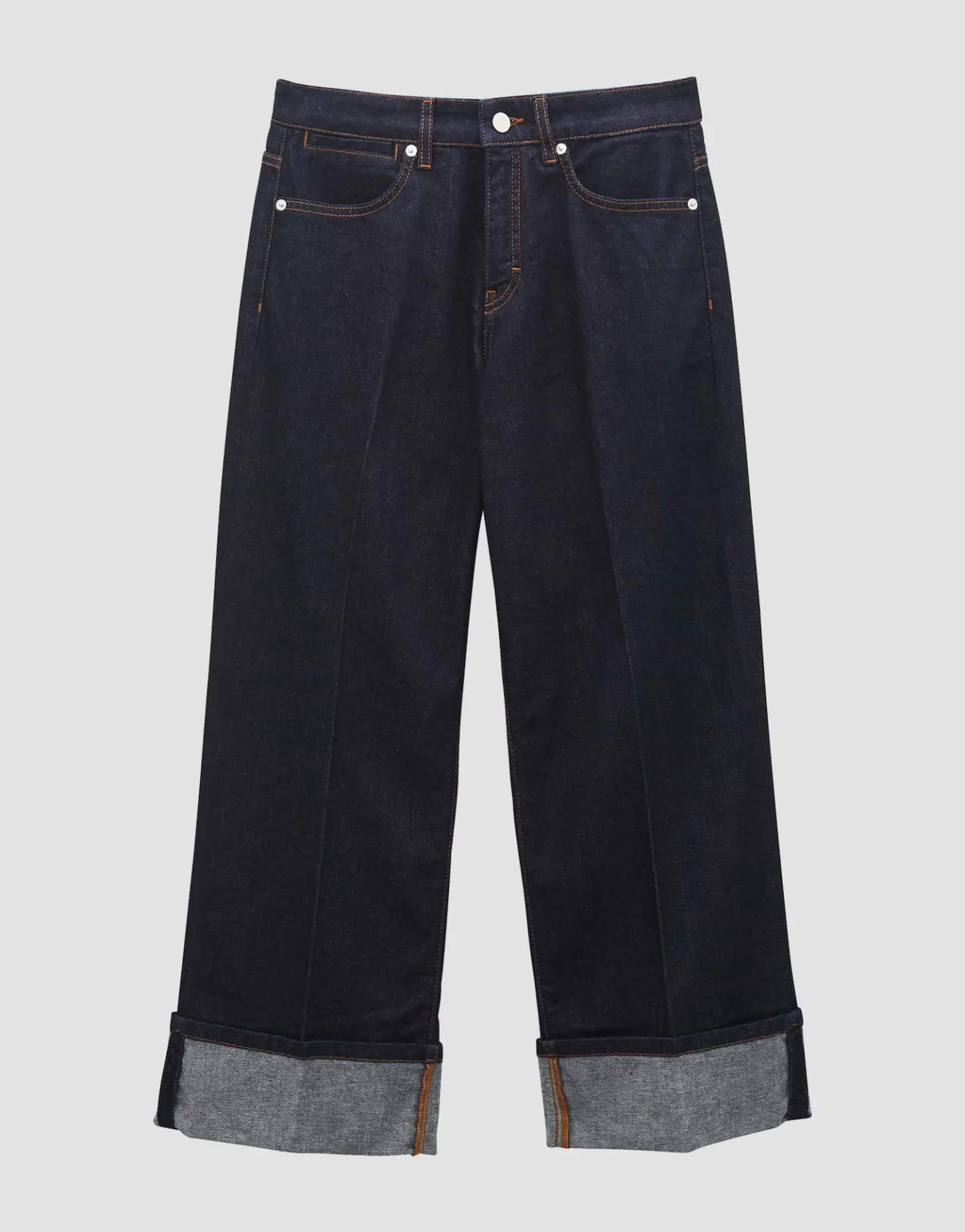 Discount Cropped Wide Jeans CELLMA TURN UP Mid Rise aus BCI Cotton Mix Jeans