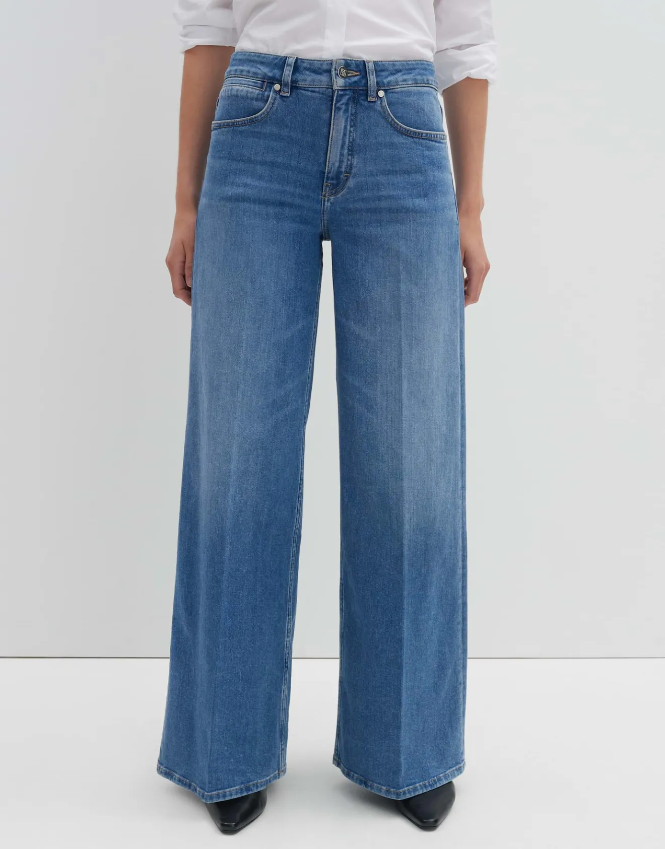 Flash Sale Extra Wide Leg Jeans CELLMA PALAZZO Mid Rise aus BCI Cotton Mix Jeans