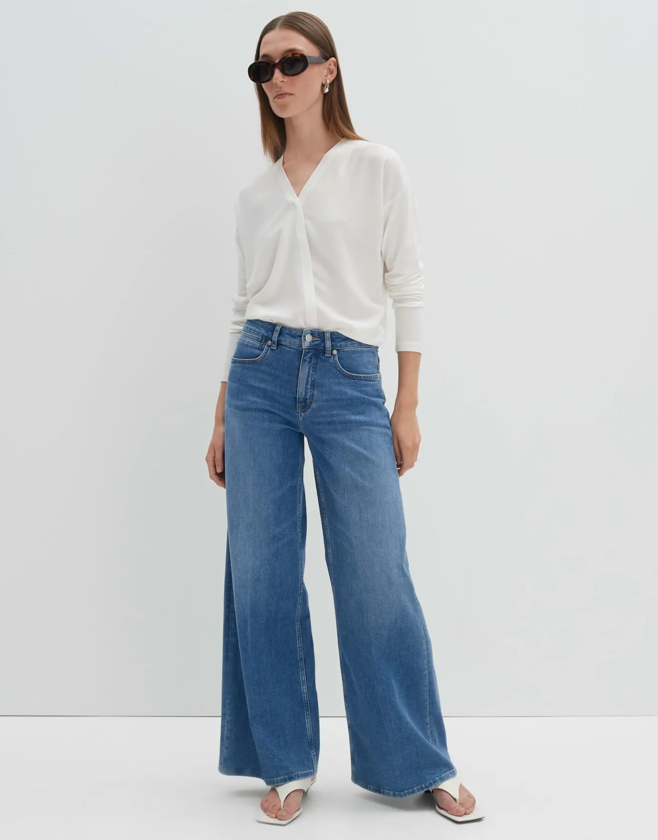 Flash Sale Extra Wide Leg Jeans CELLMA PALAZZO Mid Rise aus BCI Cotton Mix Jeans