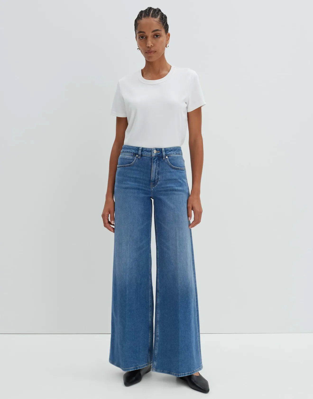 Flash Sale Extra Wide Leg Jeans CELLMA PALAZZO Mid Rise aus BCI Cotton Mix Jeans