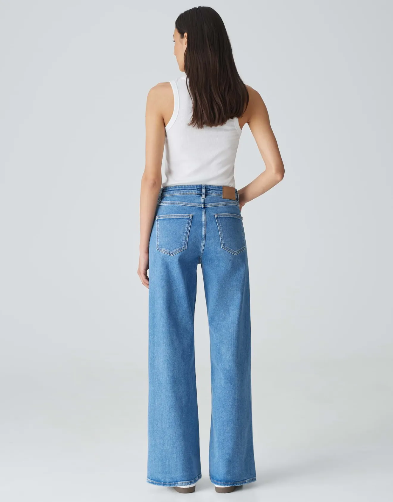 Cheap Extra Wide leg Jeans MIVA PALAZZO Mid Rise aus Baumwoll Mix Jeans