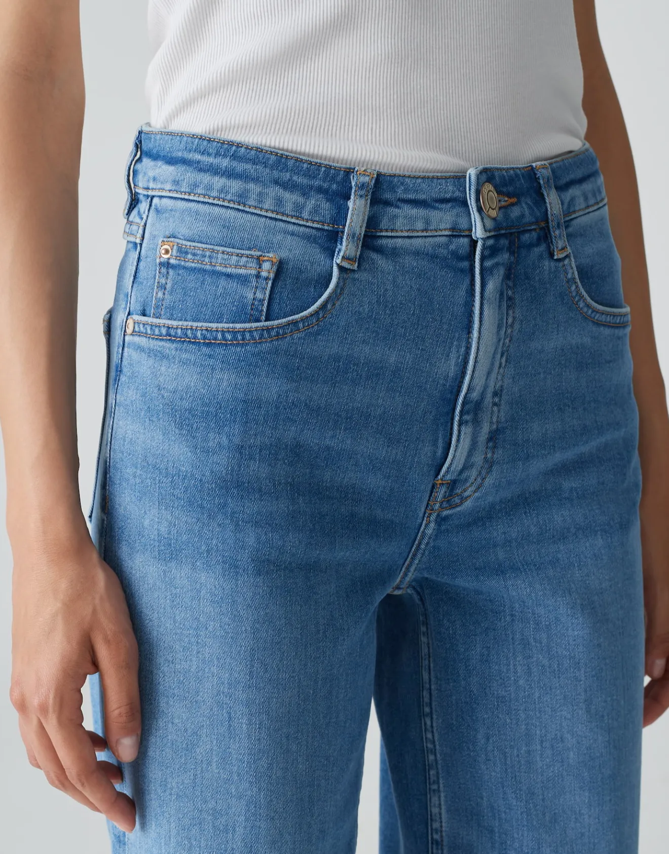 Cheap Extra Wide leg Jeans MIVA PALAZZO Mid Rise aus Baumwoll Mix Jeans