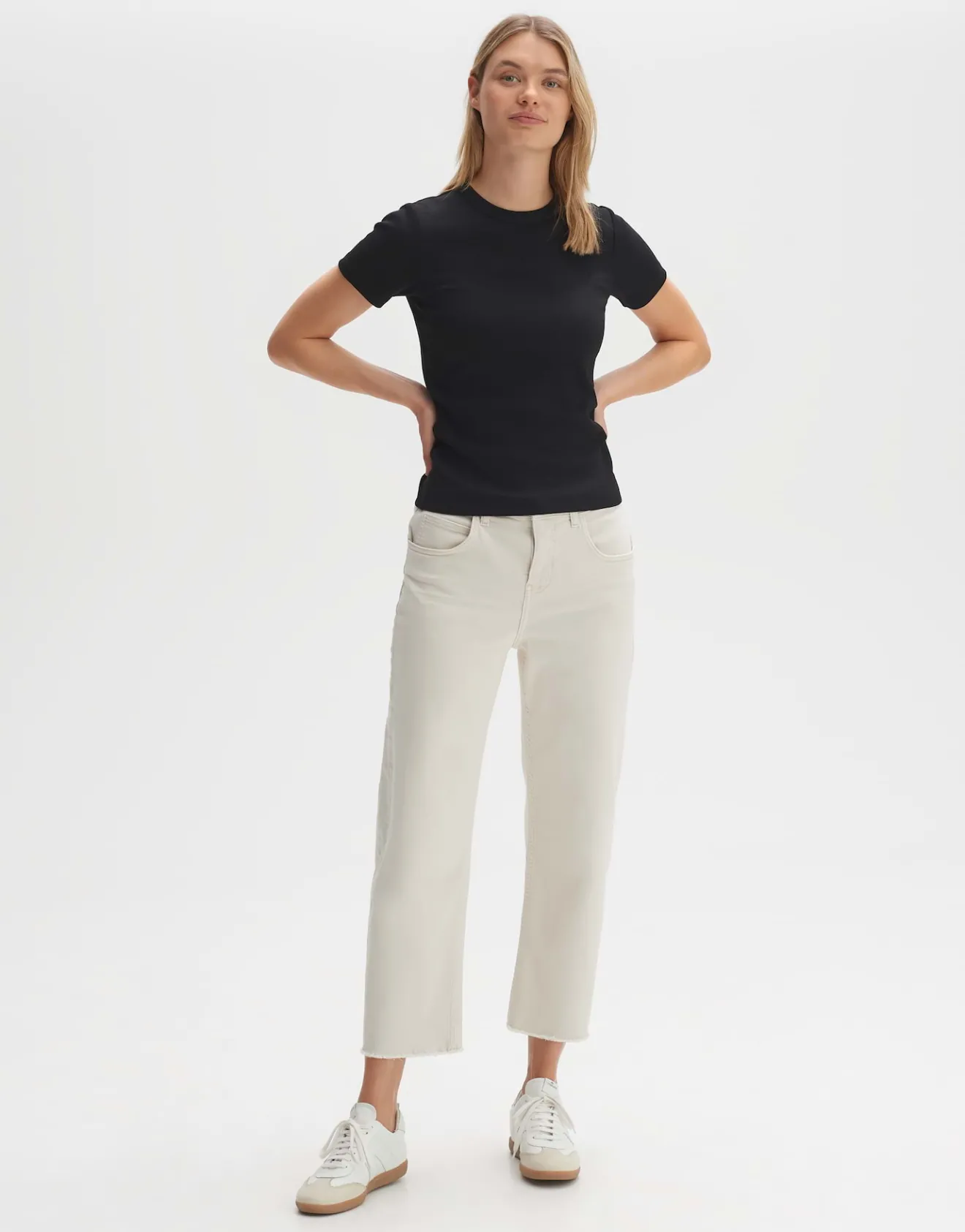 New Feines Rippshirt SAMUNA Slim aus BCI Cotton Mix Basics | Shirts
