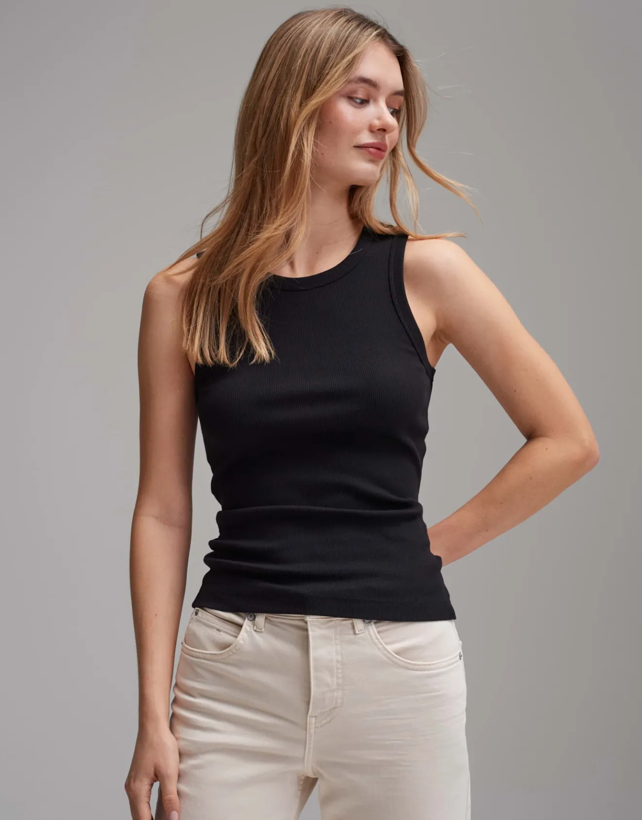Online Geripptes Tanktop ILESSO Slim aus BCI Cotton Mix Basics | Shirts
