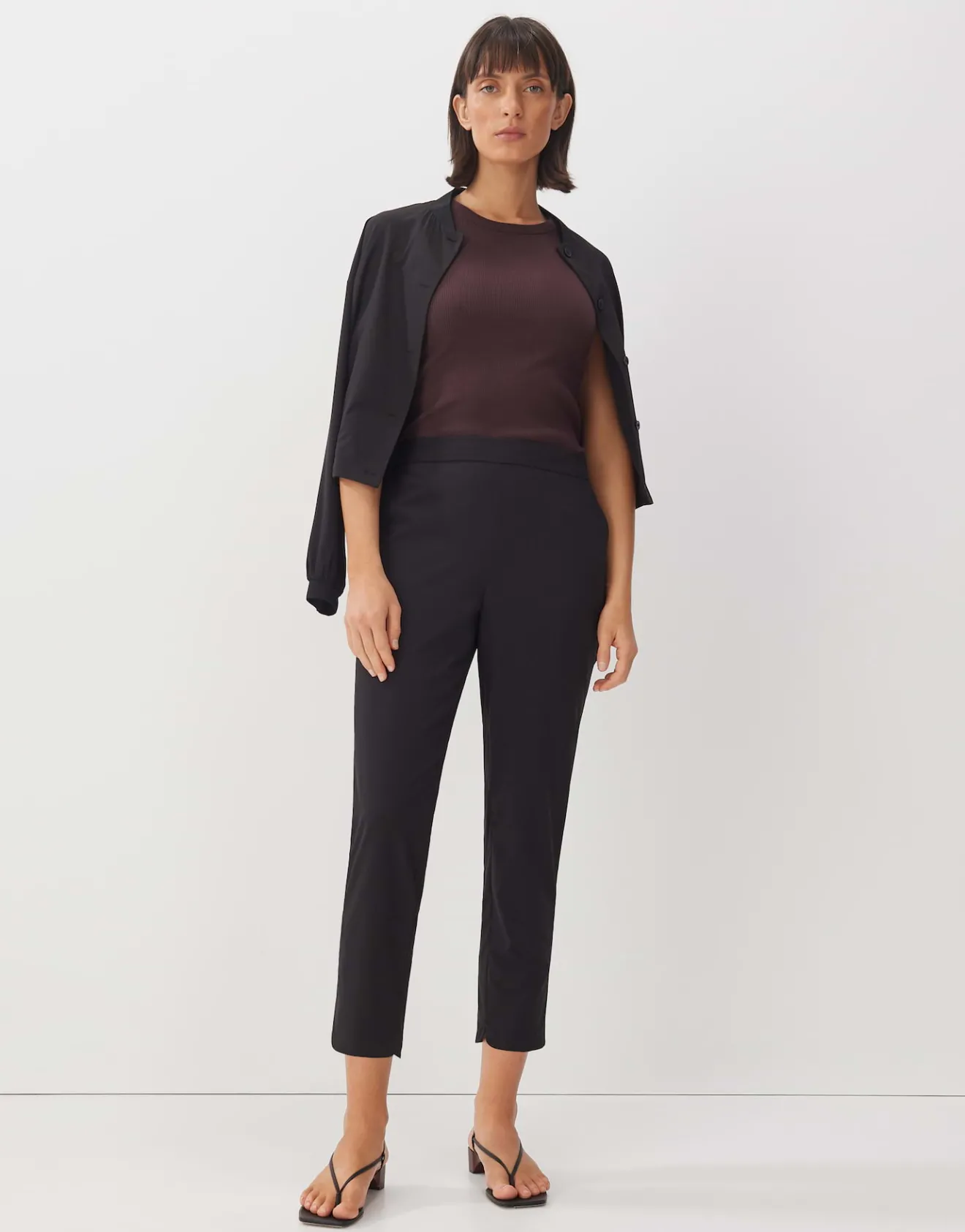 Outlet Geripptes Top KLEANNE Slim aus BCI Cotton Mix Basics