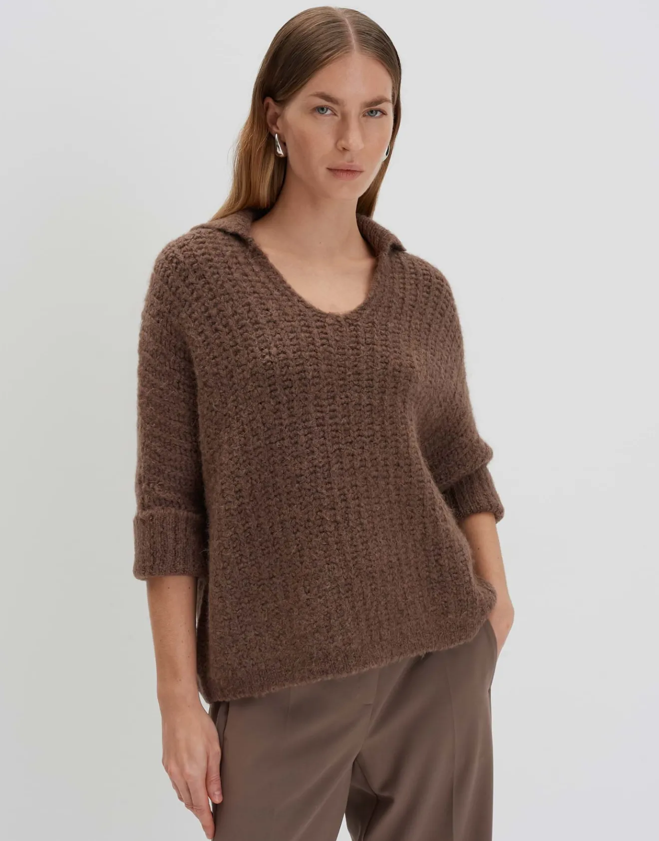 Discount Grober Strickpullover TUMALLY Loose mit Wolle Strick