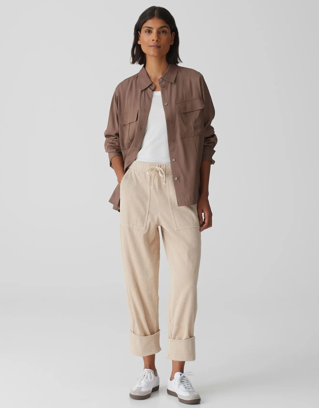 Outlet Jogpants MALPI CARGO Relaxed aus weichem Cord Hosen