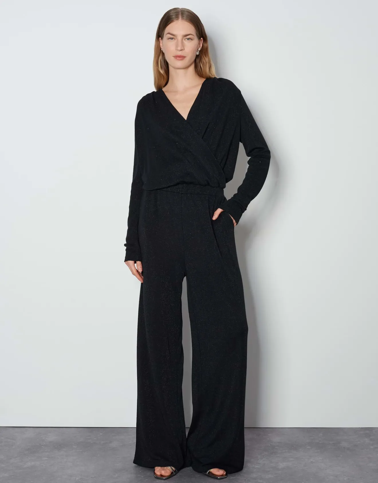 Cheap Jumpsuit CANDELIA Wide mit Glitzer-Effekt Hosen