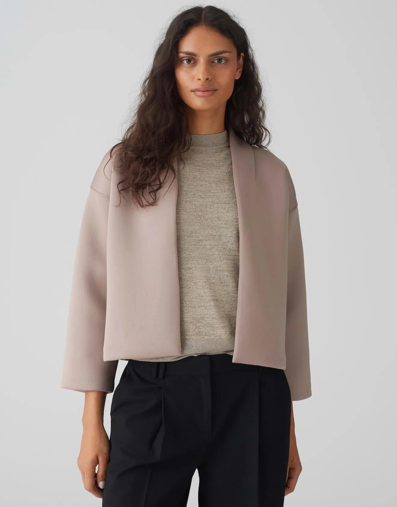 Fashion Kurze Sweatjacke GERTONI Regular aus Scuba-Ware Sweat