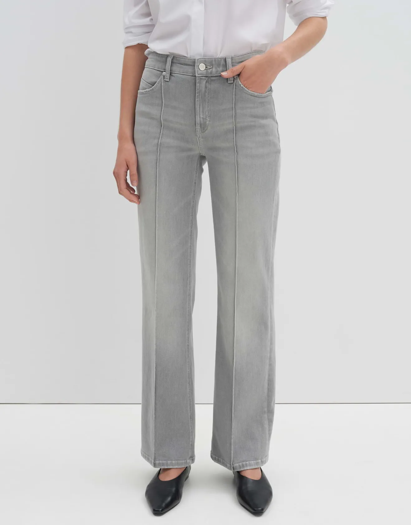 Sale Long Flared Denim CARIE LINE Mid Rise mit Biese Jeans