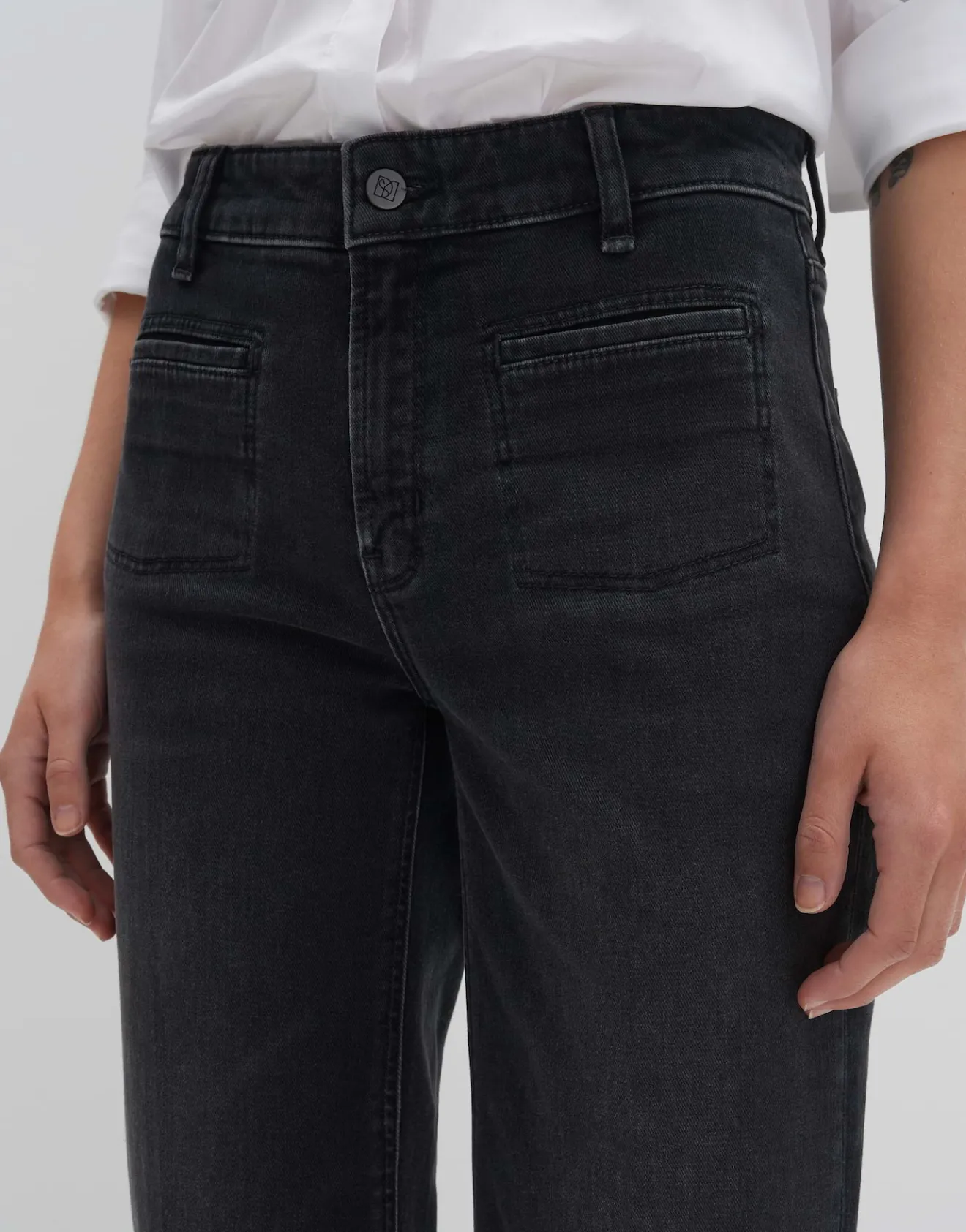 Hot Long Flared Jeans CARIE FRENCH aus stretchigem BCI Cotton Mix Hosen | Jeans