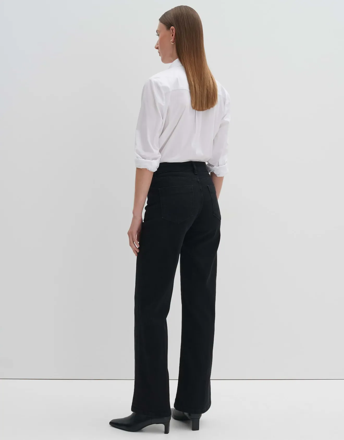 Discount Long Flared Jeans CARIE ICONIC Mid Rise aus nachhaltigem Baumwoll Mix Jeans