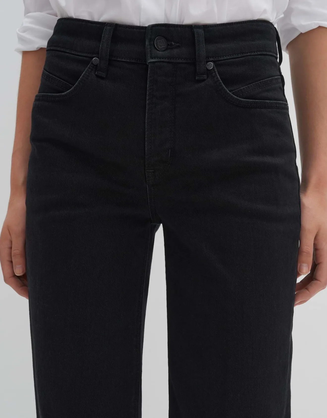 Discount Long Flared Jeans CARIE ICONIC Mid Rise aus nachhaltigem Baumwoll Mix Jeans