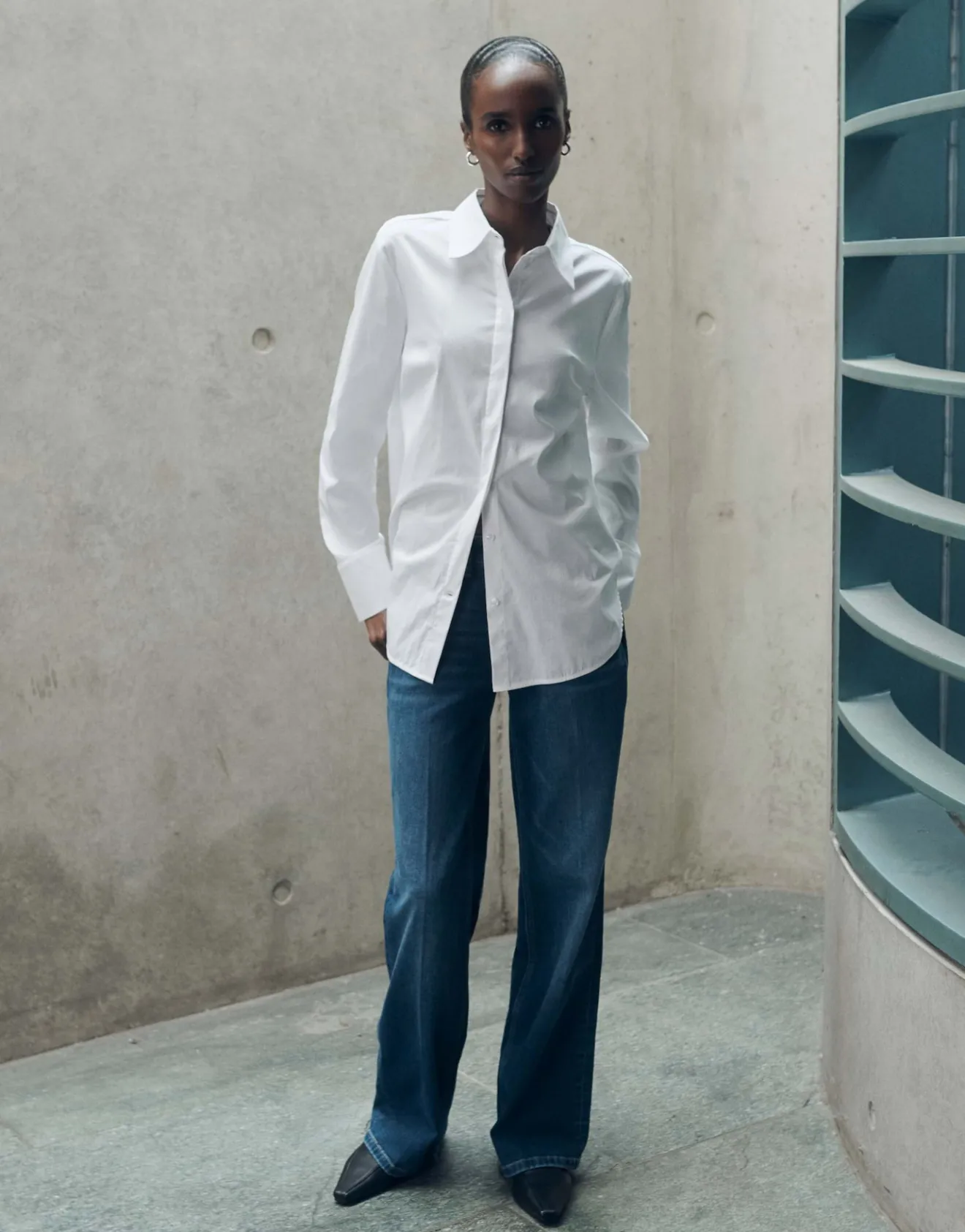 Fashion Long Flared Jeans CARIE ICONIC Mid Rise aus nachhaltigem Baumwoll Mix Jeans