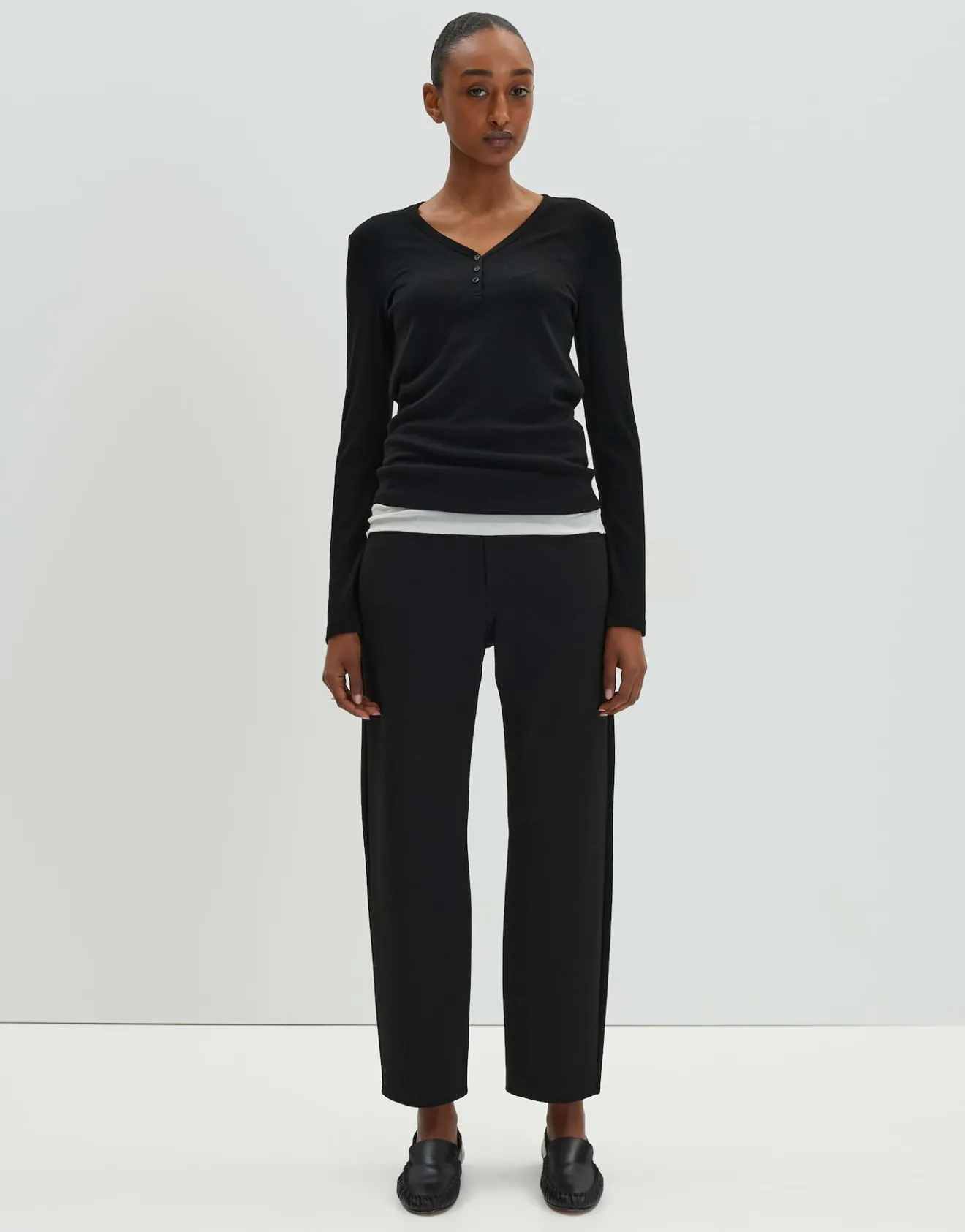 Hot Longsleeve KINOLA Regular aus dezenter Rippstruktur Basics | Shirts