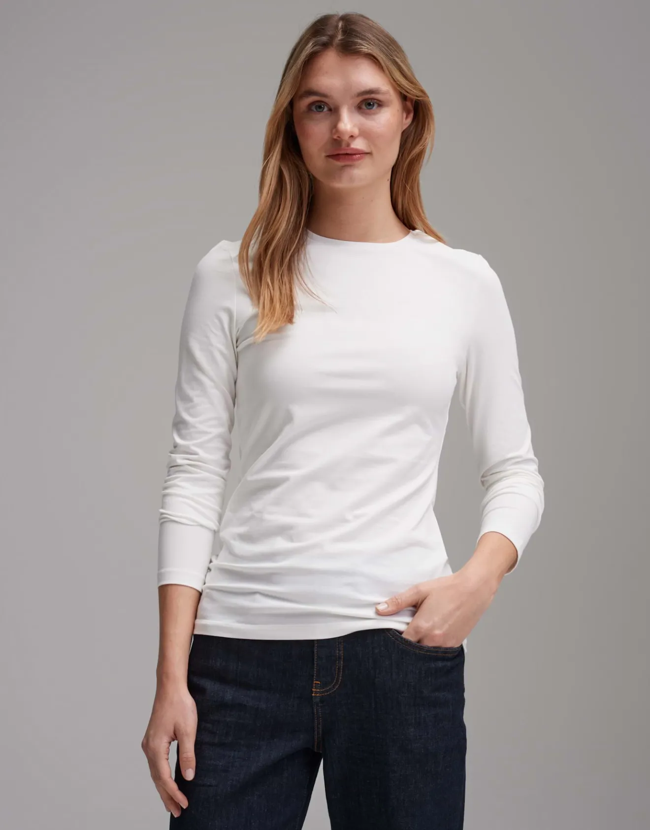 Online Longsleeve SMILLA Slim aus Jersey Basics | Shirts