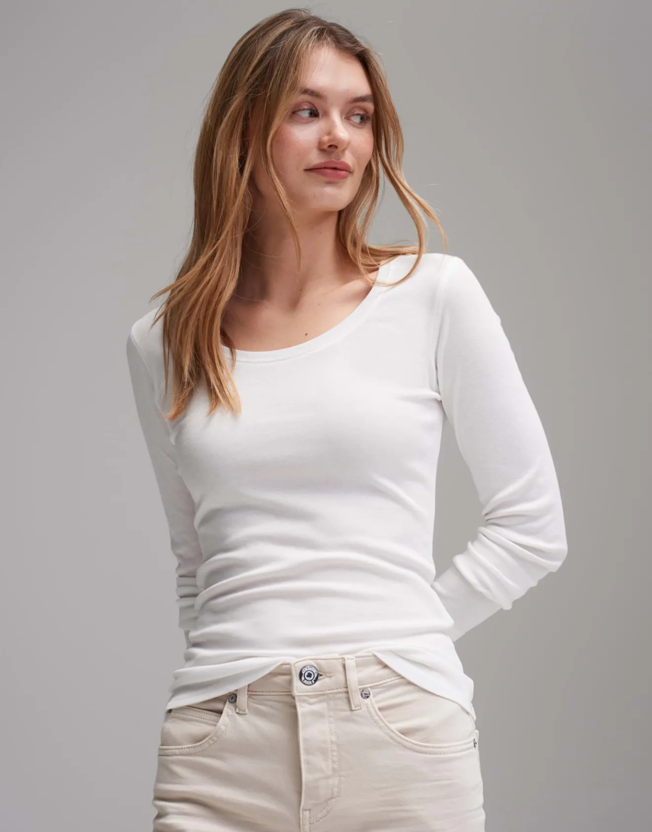 Fashion Longsleeve SORANA Slim aus BCI Cotton Mix Basics | Shirts