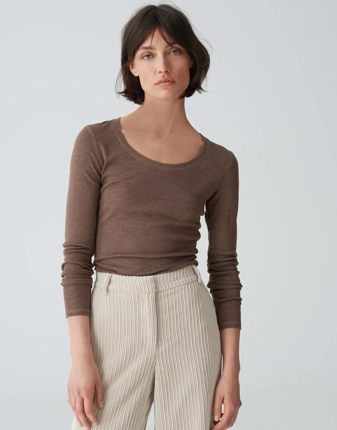 Fashion Longsleeve SORANA Slim aus BCI Cotton Mix Basics | Shirts