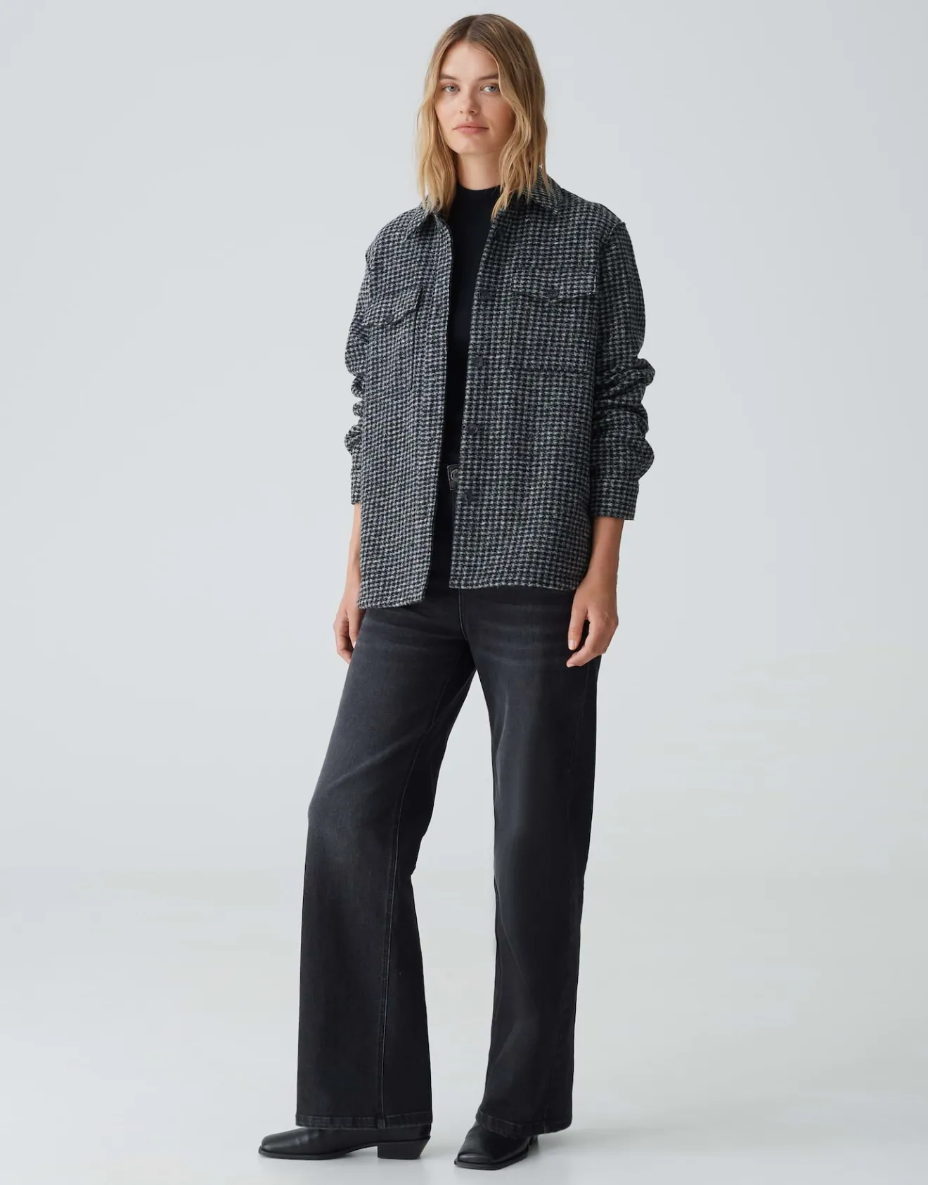 Outlet Overshirt JUNISA Loose mit Wolle Blazer & Westen