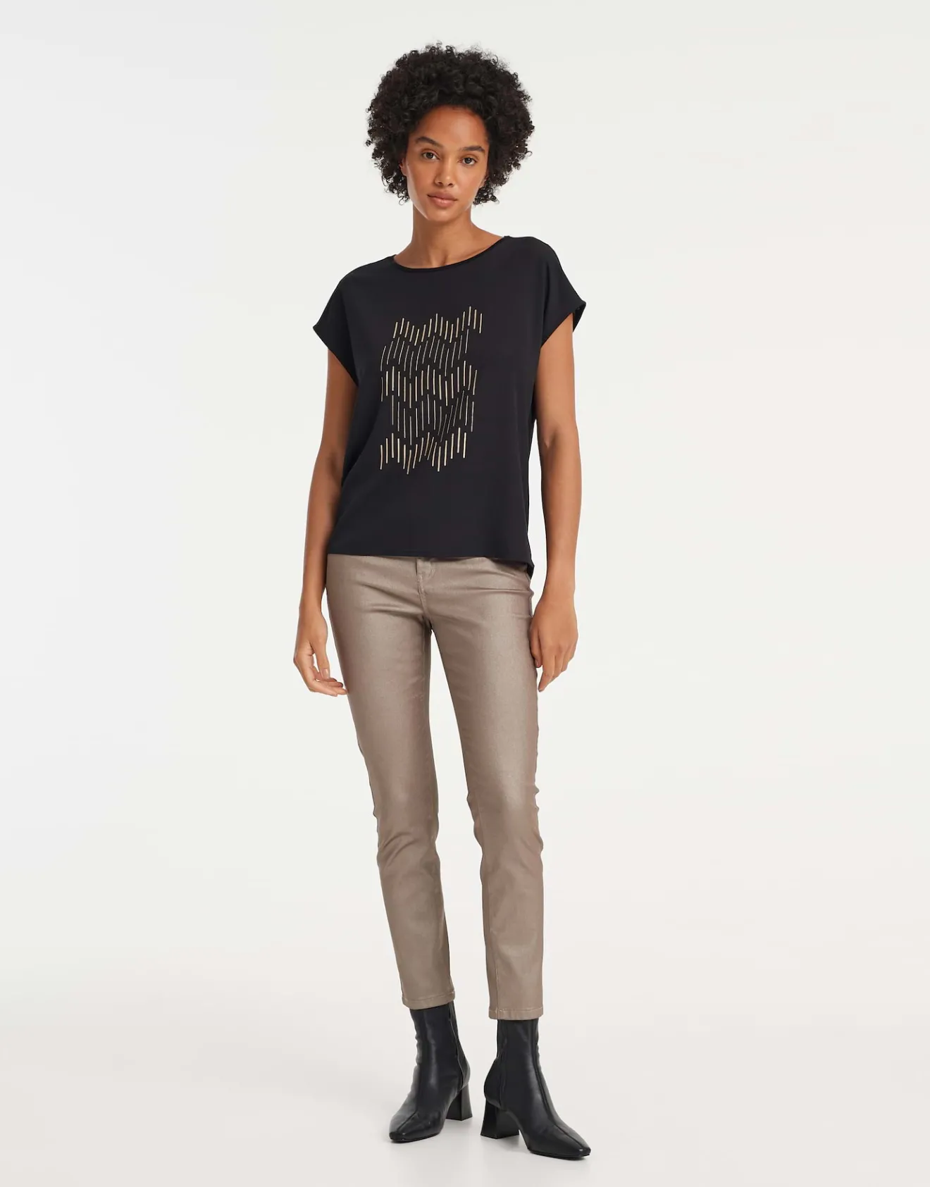 Clearance Printshirt SETRO PRINT Regular aus fließendem Material Mix Shirts