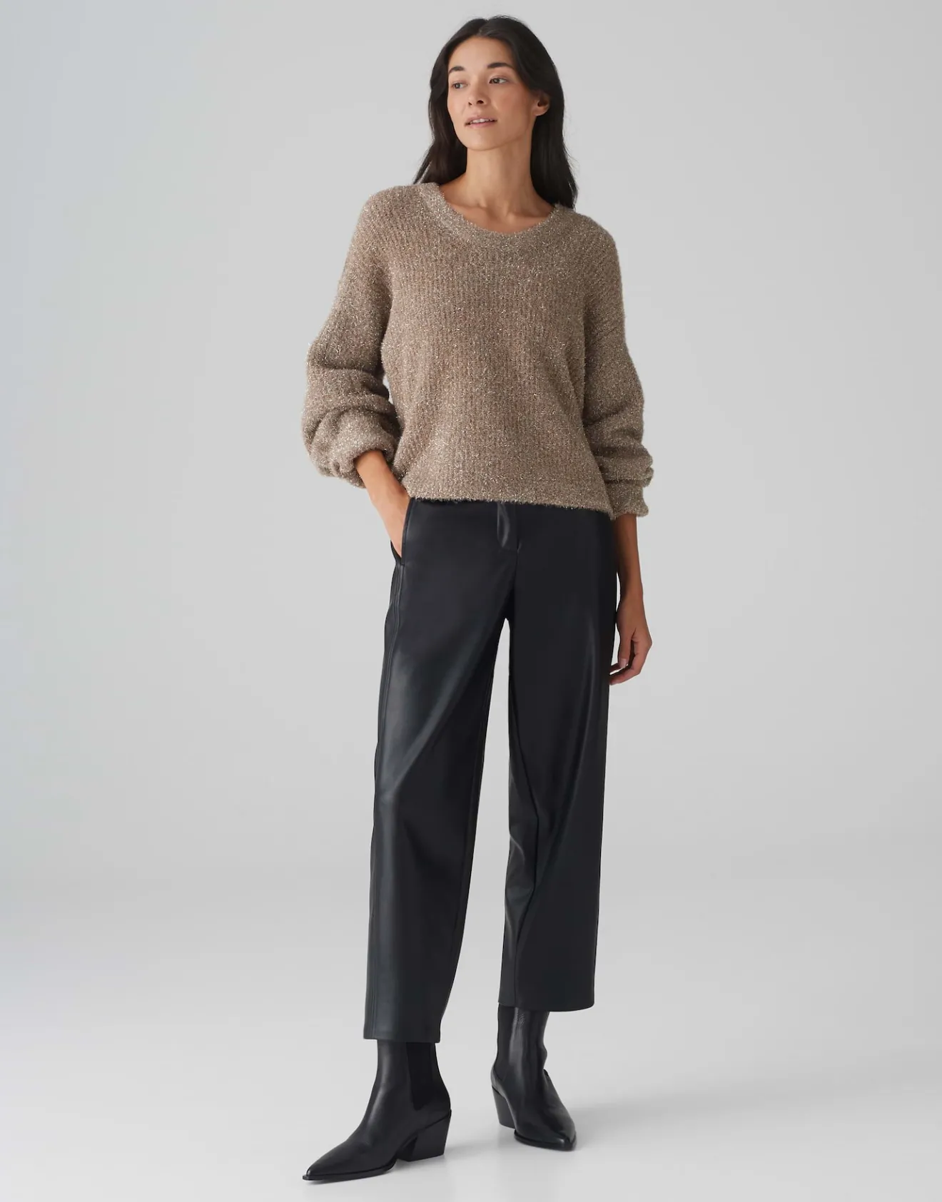 Hot Pullover PILMMA Loose mit flauschiger Textur Strick