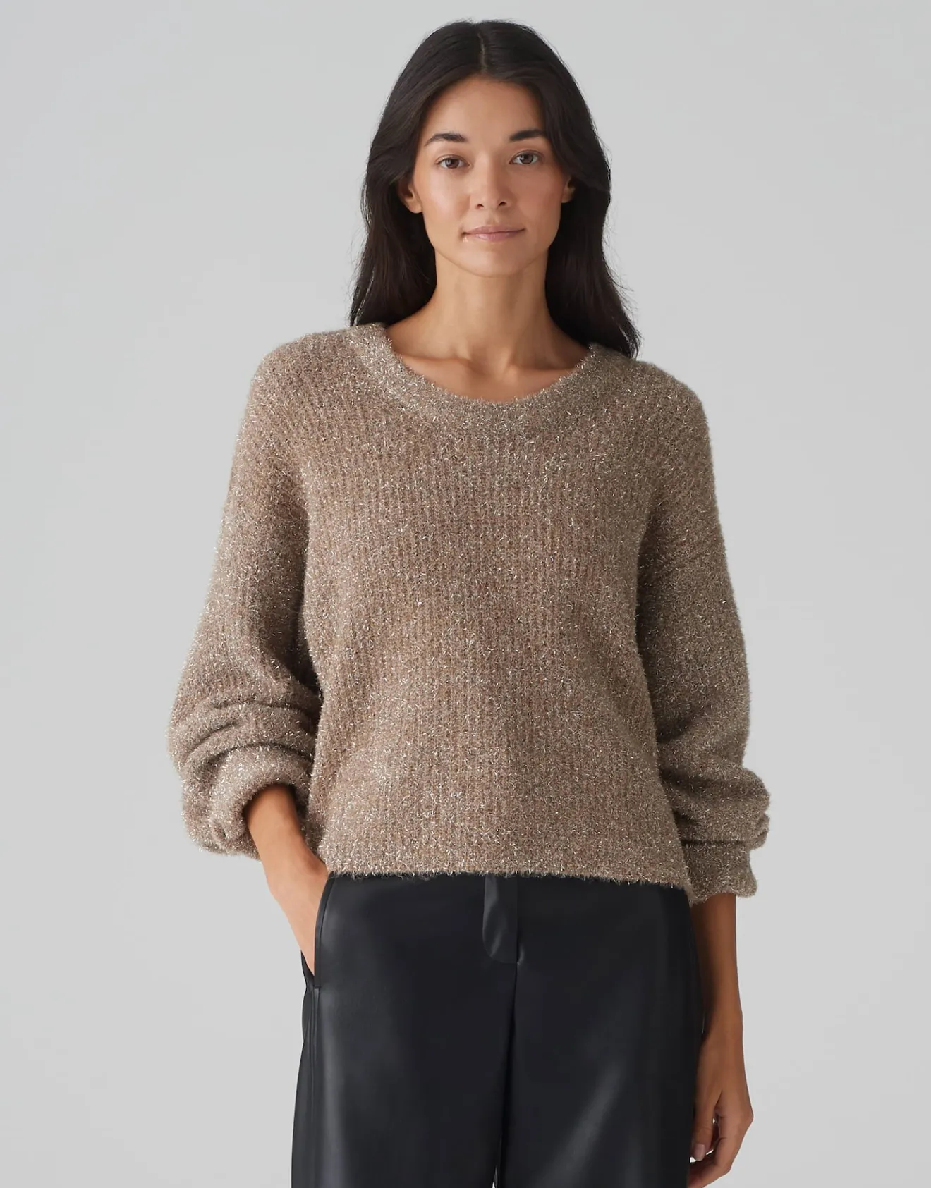 Hot Pullover PILMMA Loose mit flauschiger Textur Strick