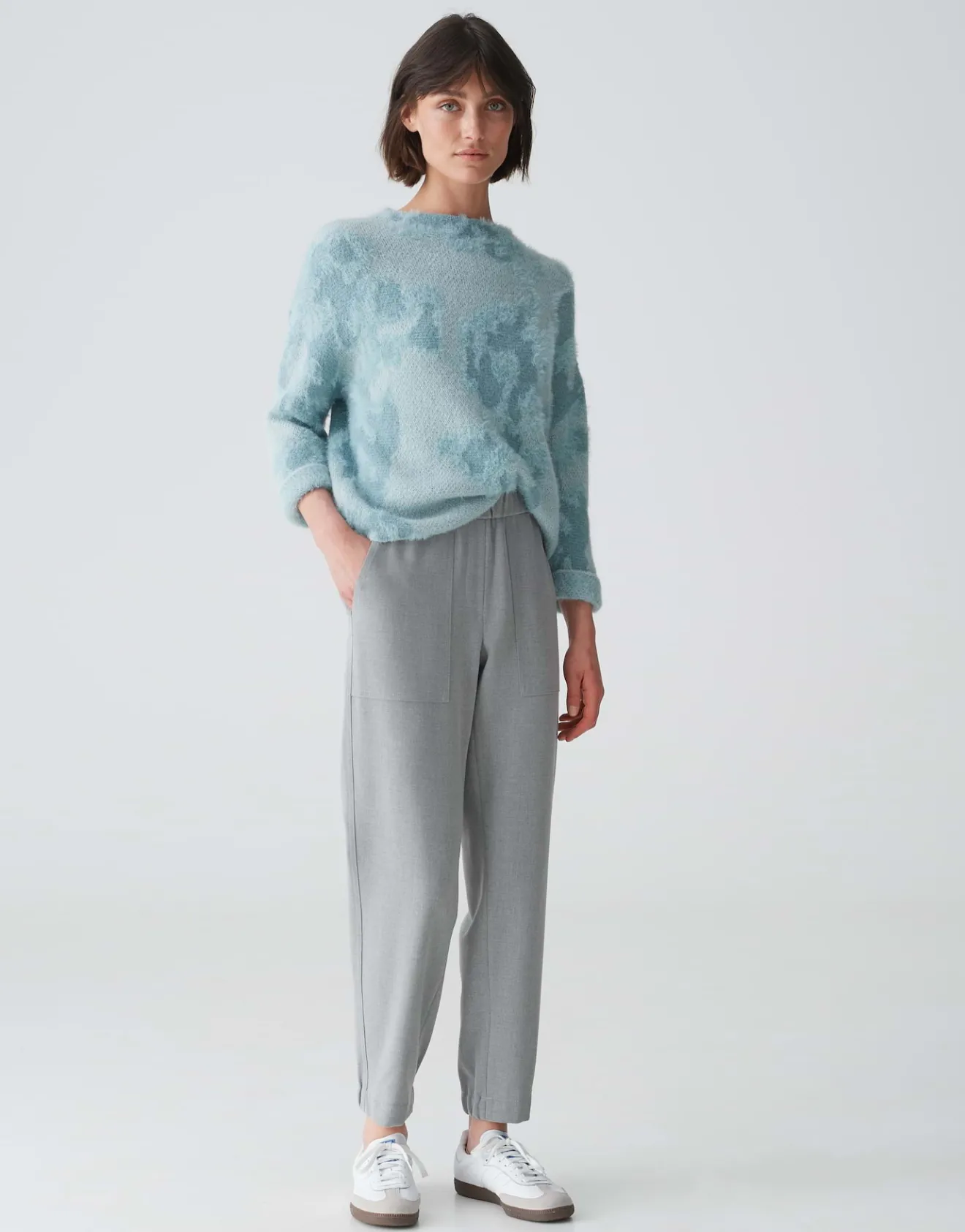 New Pullover PLUMI Loose aus flauschigem Jaquard Strick Strick