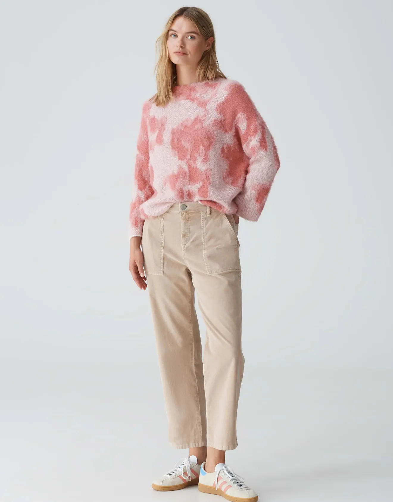 Fashion Pullover PLUMI Loose aus flauschigem Jaquard Strick Strick