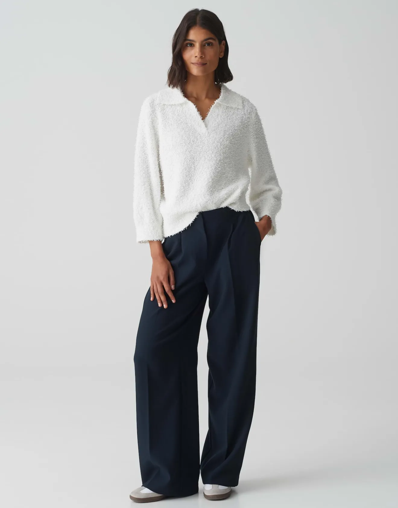 Hot Pullover PORASI Regular mit gekräuselter Textur Strick