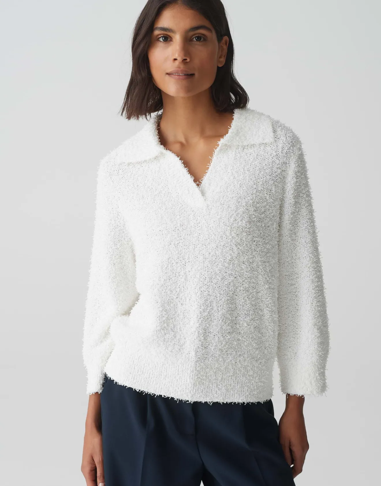 Hot Pullover PORASI Regular mit gekräuselter Textur Strick