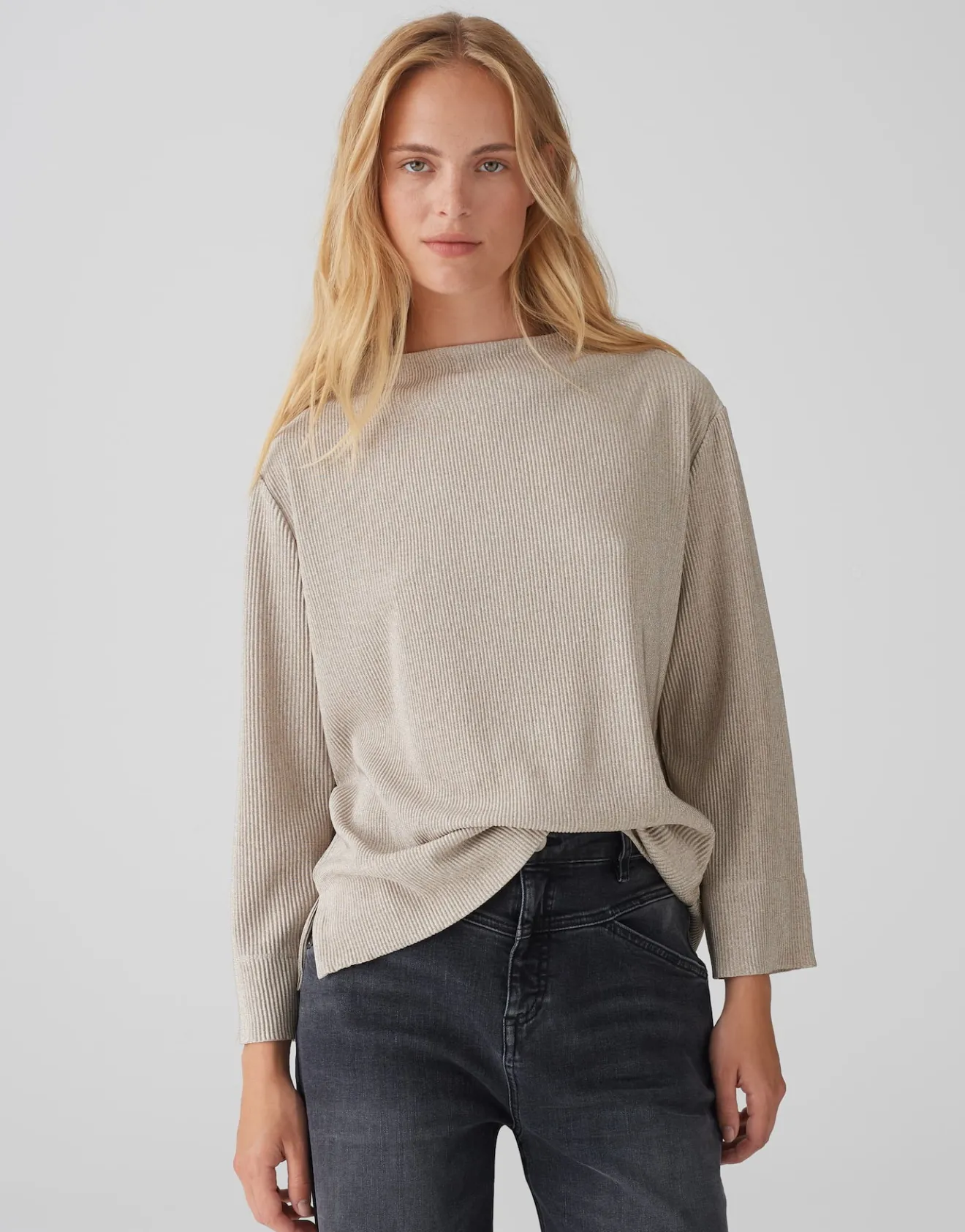 Cheap Rippshirt SATALLA Regular aus schimmerndem Jersey Shirts