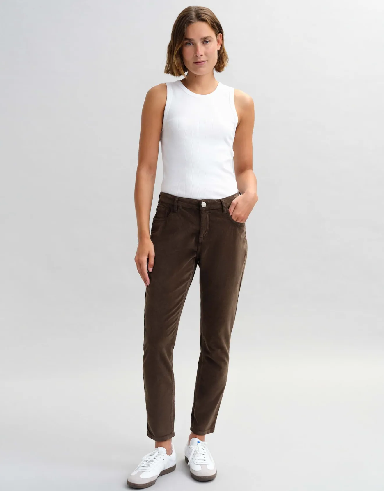 Best Sale Samthose EVITA GLAZED Slim Mid Rise aus BCI Cotton Mix Jeans