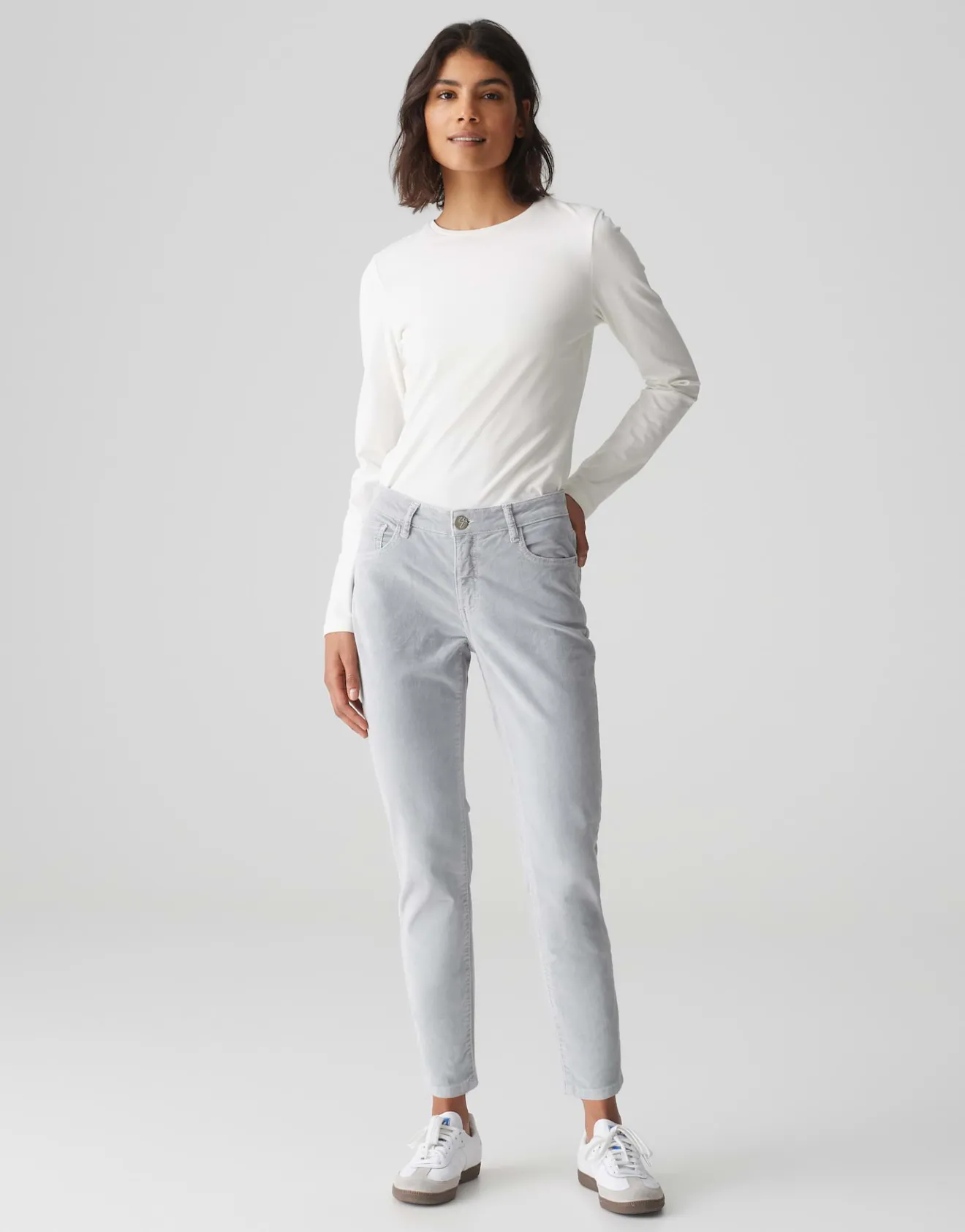 Store Samthose EVITA GLAZED Slim Mid Rise aus BCI Cotton Mix Jeans
