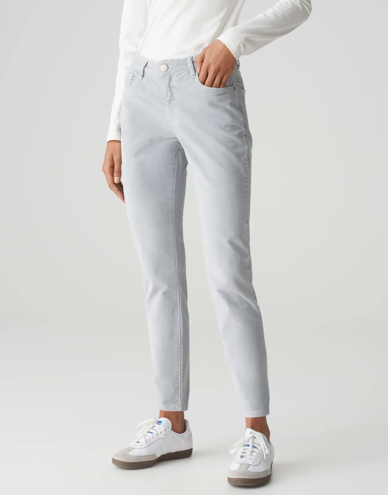Store Samthose EVITA GLAZED Slim Mid Rise aus BCI Cotton Mix Jeans