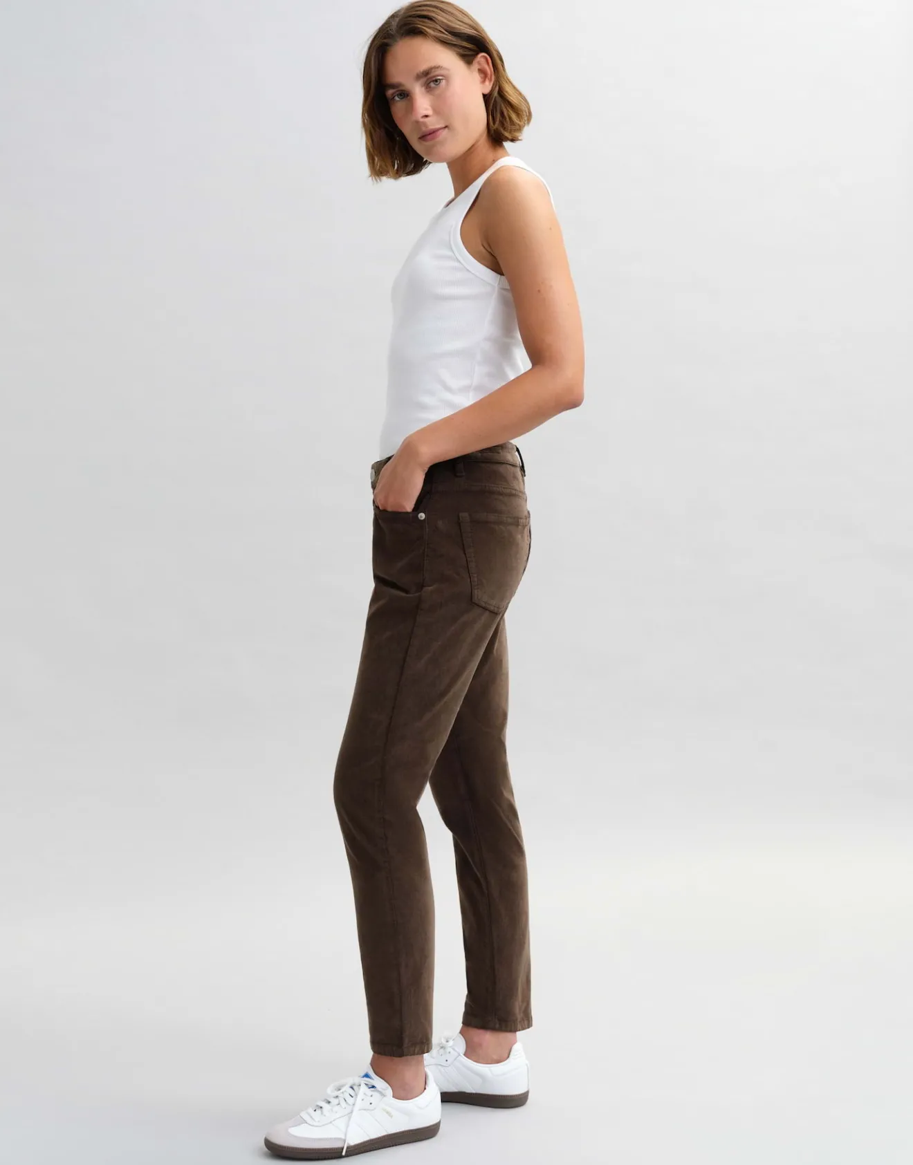 Best Sale Samthose EVITA GLAZED Slim Mid Rise aus BCI Cotton Mix Jeans