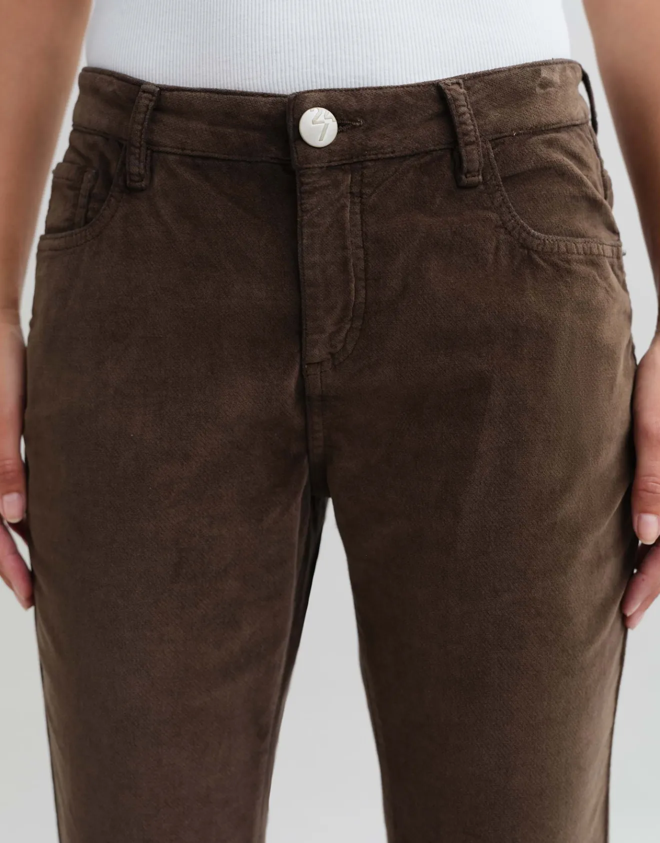 Best Sale Samthose EVITA GLAZED Slim Mid Rise aus BCI Cotton Mix Jeans
