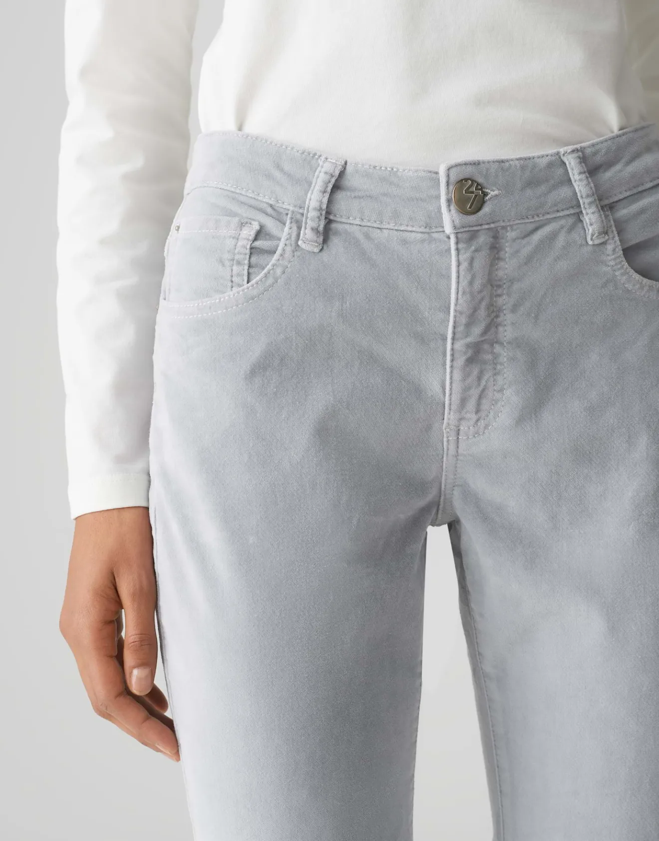 Store Samthose EVITA GLAZED Slim Mid Rise aus BCI Cotton Mix Jeans